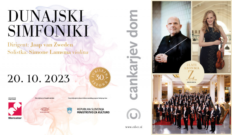 Tickets for Dunajski simfoniki, 20.10.2023 on the 20:00 at Gallusova dvorana