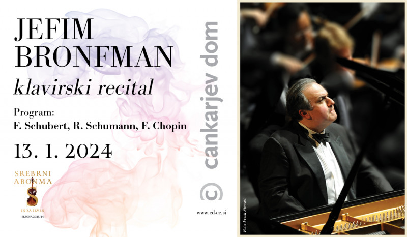 Tickets for Jefim Bronfman, klavir, 13.01.2024 um 19:30 at Gallusova dvorana, Cankarjev dom