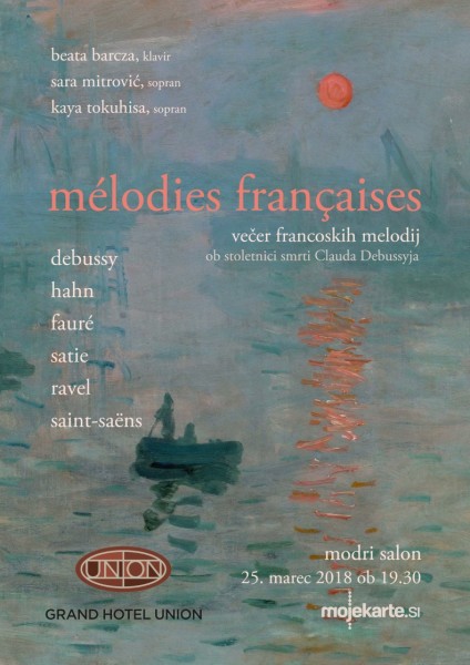 mélodies françaises - večer francoskih melodij ob stoletnici smrti Clauda Debussyja
