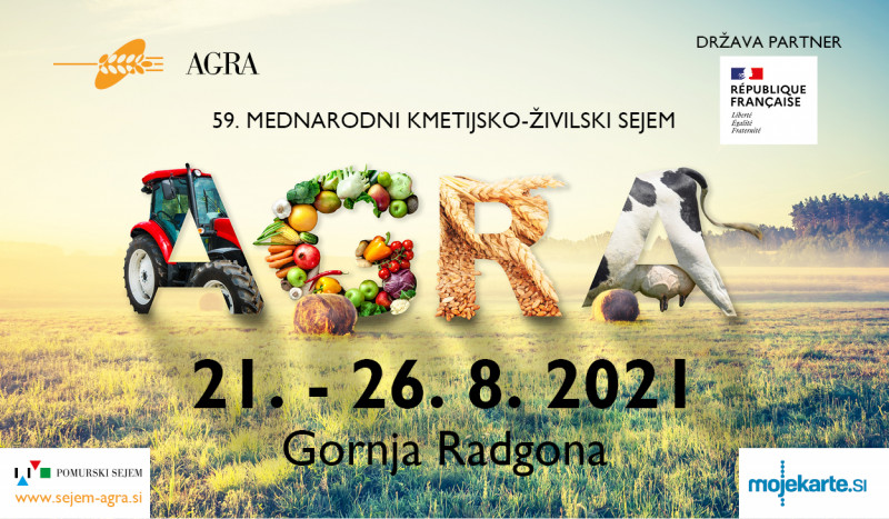 Vstopnice za 59. Mednarodni kmetijsko-živilski sejem AGRA, 21.08.2021 ob 00:00 v Pomurski sejem, Gornja Radgona