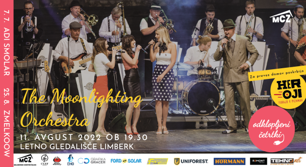 Vstopnice za ODKLOPLJENI ČETRTKI: THE MOONLIGHTING ORCHESTRA, 11.08.2022 ob 19:30 v Letno gledališče Limberk