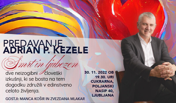 Biglietti per Smrt in ljubezen - predavanje Adrian P. Kezele, 30.11.2022 al 19:30 at Cukrarna, Ljubljana