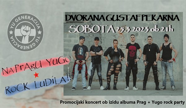 Vstopnice za Koncert YU Generacija - Na pragu yugo rock ludila, 25.03.2023 ob 21:00 v Dvorana Gustaf - KC Pekarna, Maribor