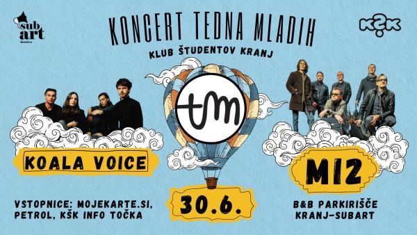 Tickets for Koncert z MI2 in Koala voice , 30.06.2023 um 20:00 at Parkirišče B&B, SubArt - Kranj (open-air)