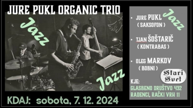 JAZZ KONCERT JURE PUKL ORGANIC TRIO