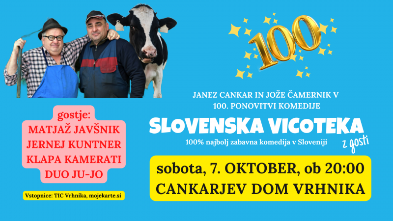 Biglietti per SLOVENSKA VICOTEKA, 07.10.2023 al 20:00 at Cankarjev dom Vrhnika