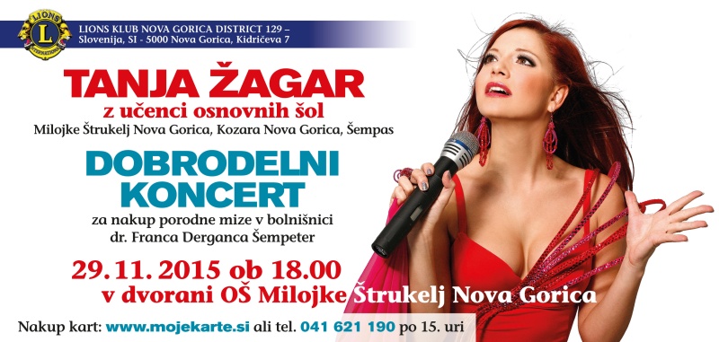 Dobrodelni koncert Tanja Žagar z gosti