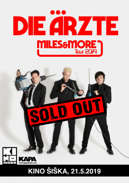 Vstopnice za DIE ÄRZTE: Miles & More Tour 2019, 21.05.2019 ob 21:00 v Kino Šiška - dvorana Katedrala, Ljubljana
