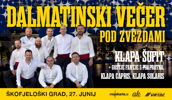 Tickets for DALMATINSKI VEČER POD ZVEZDAMI: KLAPA ŠUFIT, KLAPA SOLARIS, KLAPA CAPRIS, 27.06.2019 um 20:00 at Škofjeloški grad