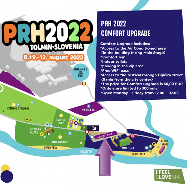 Tickets for PRH2022 COMFORT UPGRADE TICKET, 09.08.2022 on the 00:00 at Sotočje, Tolmin