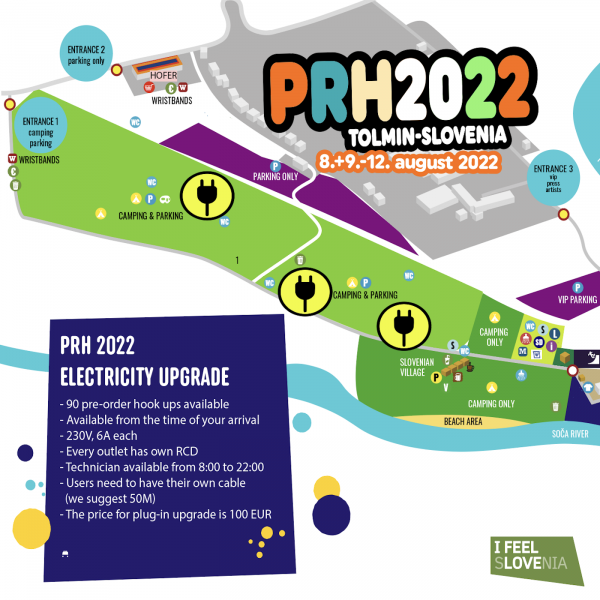 Tickets for PRH2022 ELECTRICITY TICKET, 09.08.2022 on the 00:00 at Sotočje, Tolmin