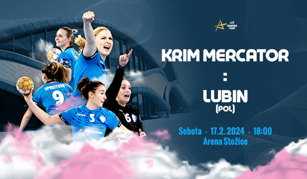 Biglietti per Krim Mercator : MKS Zaglebie Lubin, 17.02.2024 al 18:00 at Dvorana Stožice