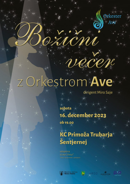 Tickets for Božični večer z orkestrom Ave, 16.12.2023 um 19:00 at Velika dvorana Antona Lesjaka