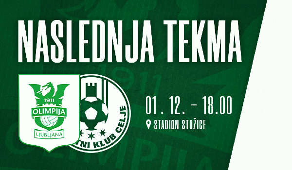 Tickets for NK Olimpija Ljubljana : NK Celje, 01.12.2022 on the 18:00 at Stadion Stožice