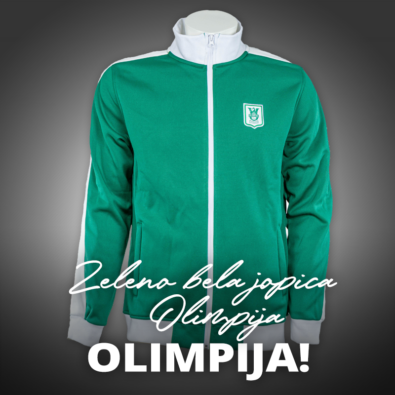 Green and white jacket Olimpija
