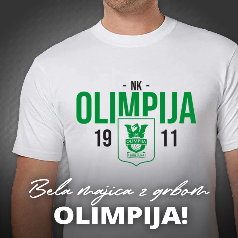 White T-shirt with Olimpija logo