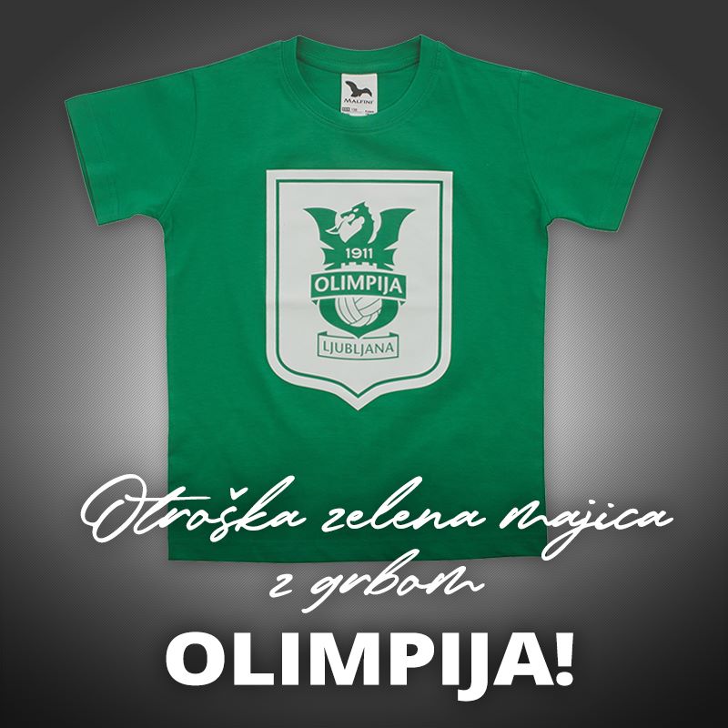 Otroška zelena majica z grbom Olimpije