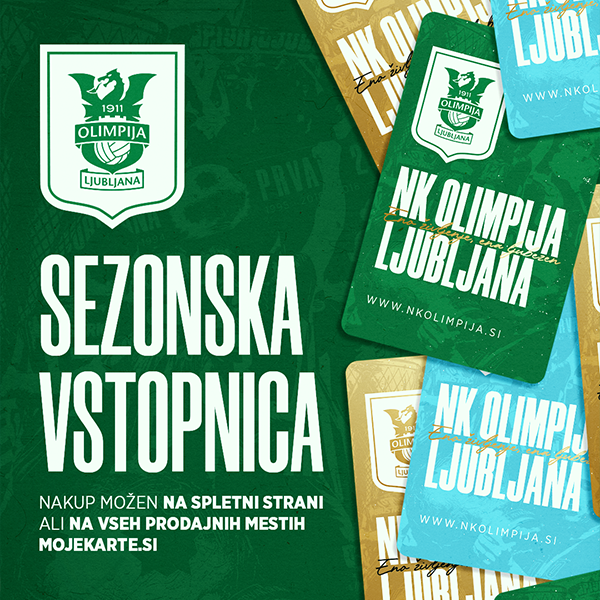 Tickets for Sezonska vstopnica NK Olimpija Ljubljana 2023/2024, 02.07.2023 on the 18:00 at Stadion Stožice