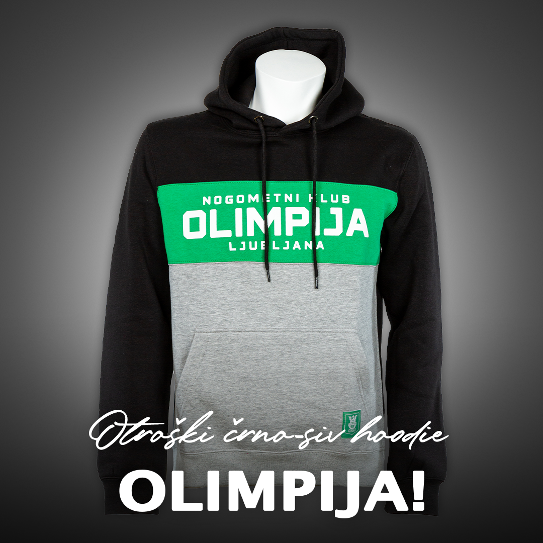 Black and gray hoodie Olimpija - kids