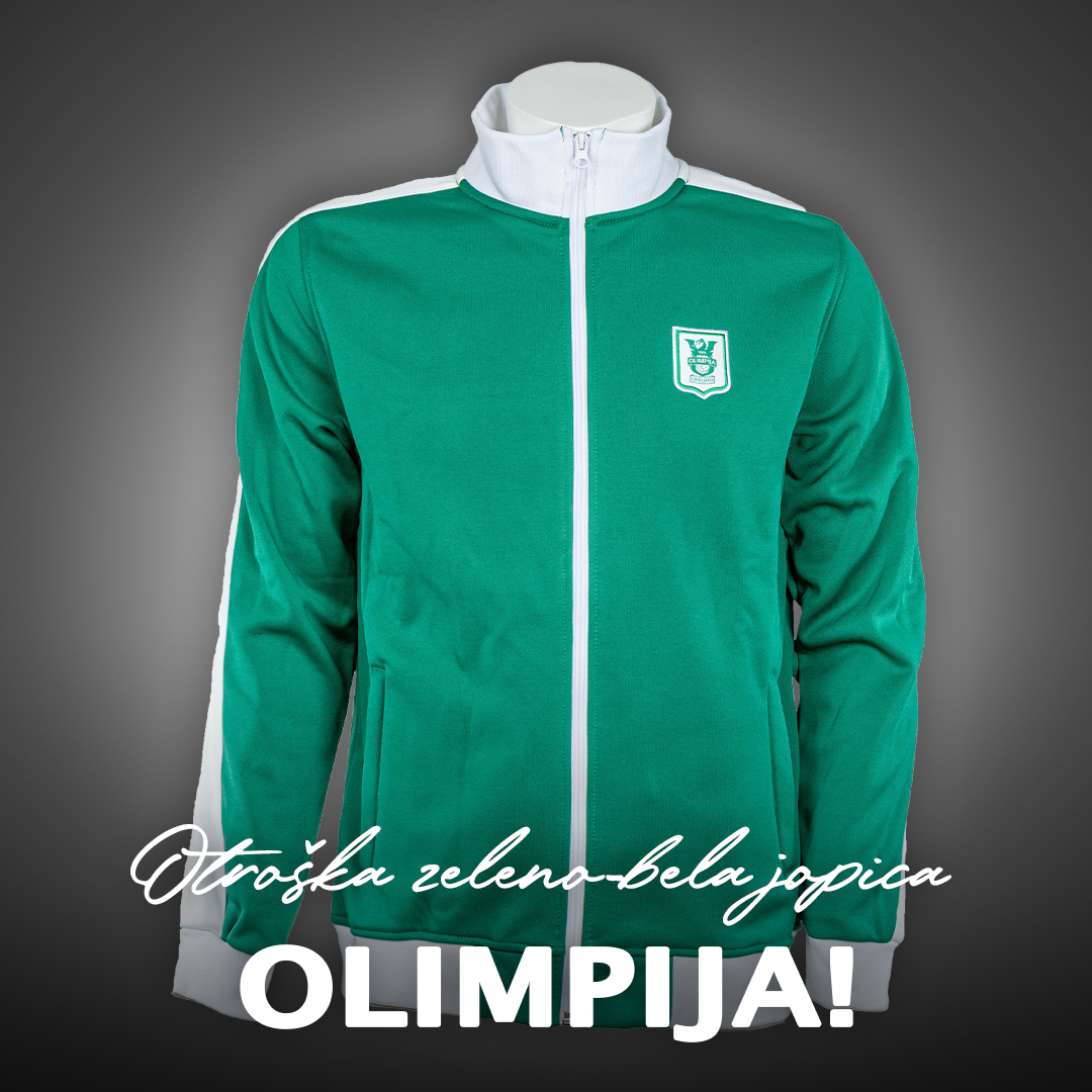 Green and white jacket Olimpija - kids