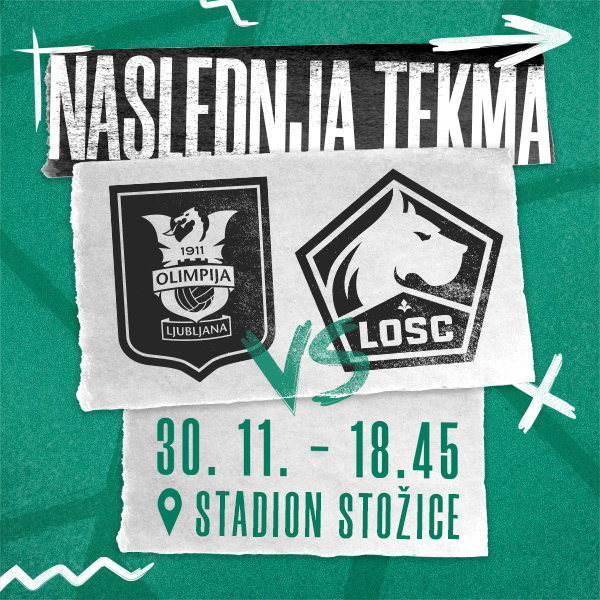 Vstopnice za NK Olimpija Ljubljana : LOSC Lille, 30.11.2023 ob 18:45 v Stadion Stožice